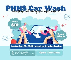 Get your car washed by Skills USA - Graphic Design!